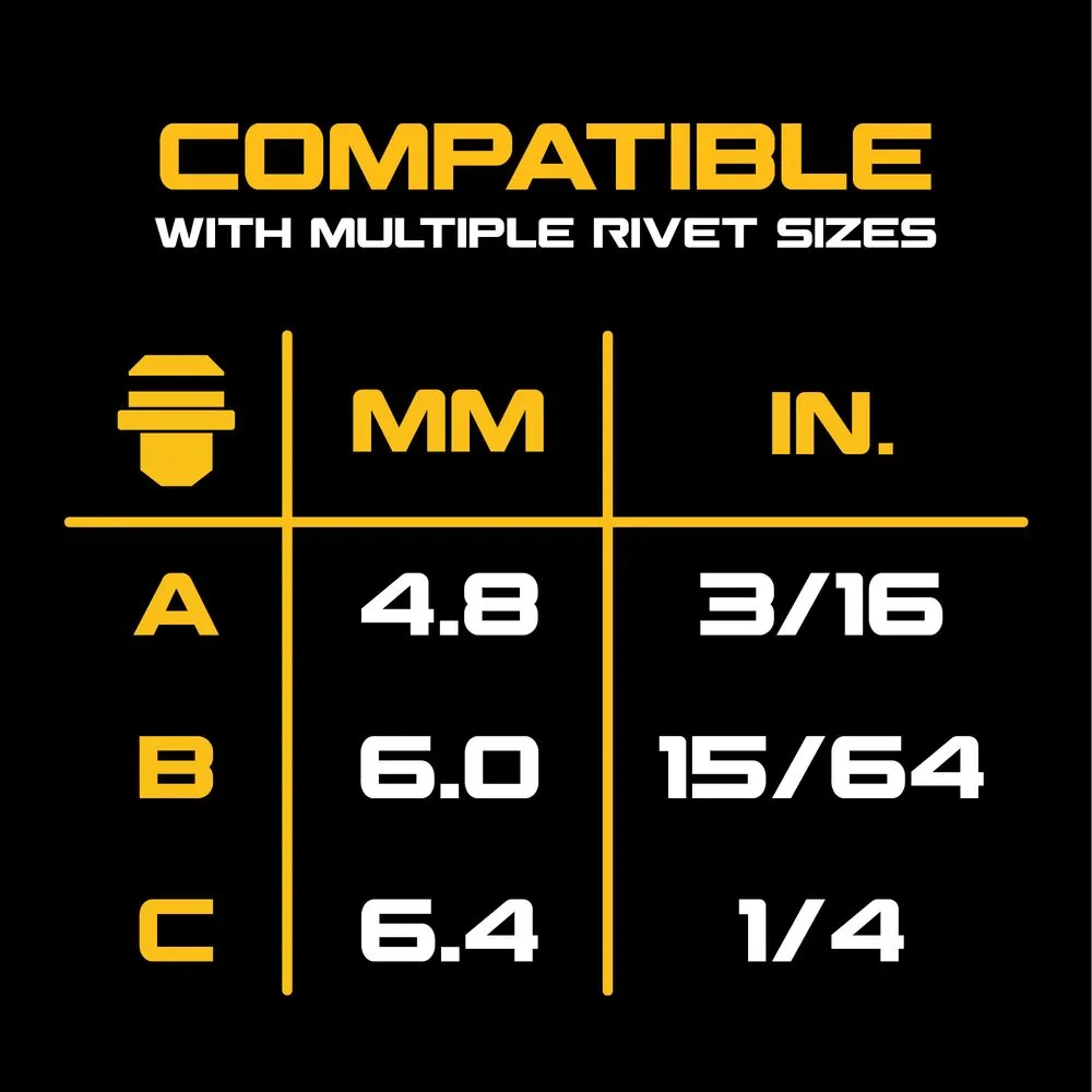 DeWALT DCF414B 20V MAX XR 1/4" Brushless Cordless Rivet Tool - Bare Tool