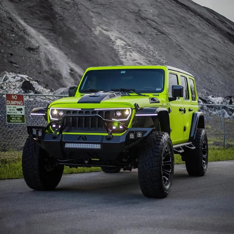 Oracle Lighting Technologies Vector Pro Series Grille Assembly - 1500 LED - 5600 Lumen Low - 7200 Lumen High - Turn Signal - Warning Lights - Plug and Play - Jeep Wrangler 2018-20