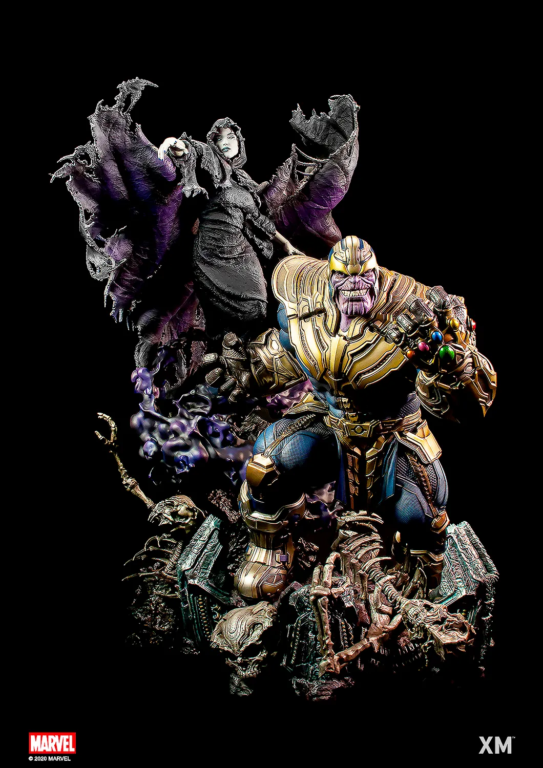 XM STUDIOS MARVEL THANOS WITH LADY DEATH 1/4 SCALE